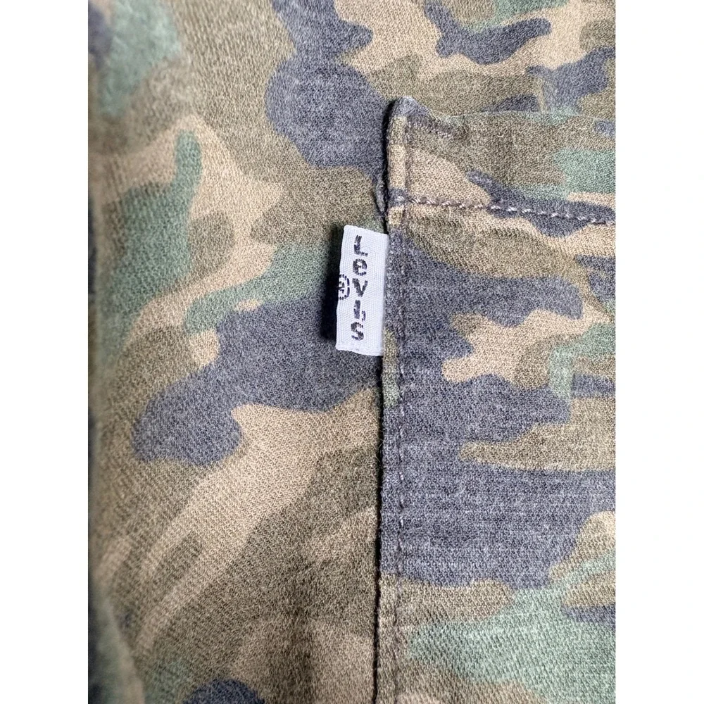 Levi's Joggers Men's Medium Green Camo Good Cropped Drawstring‎ A1953-0002